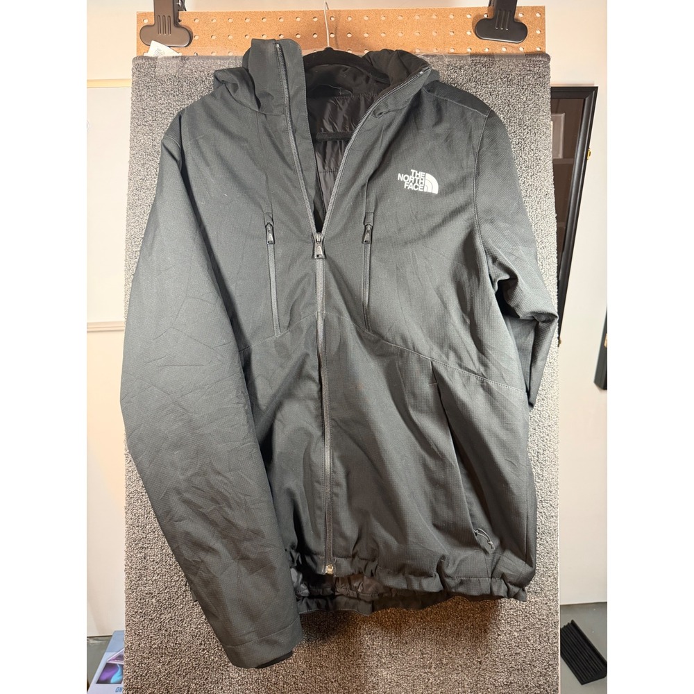 The North Face WindWall Jacket Mens Medium Black Hooded Ripstop Shell